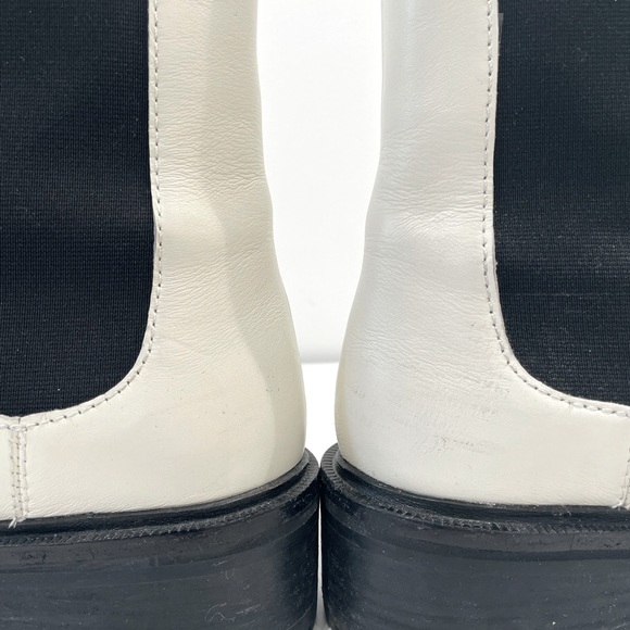 Paige White Leather Chelsea Boot - Picture 3 of 4